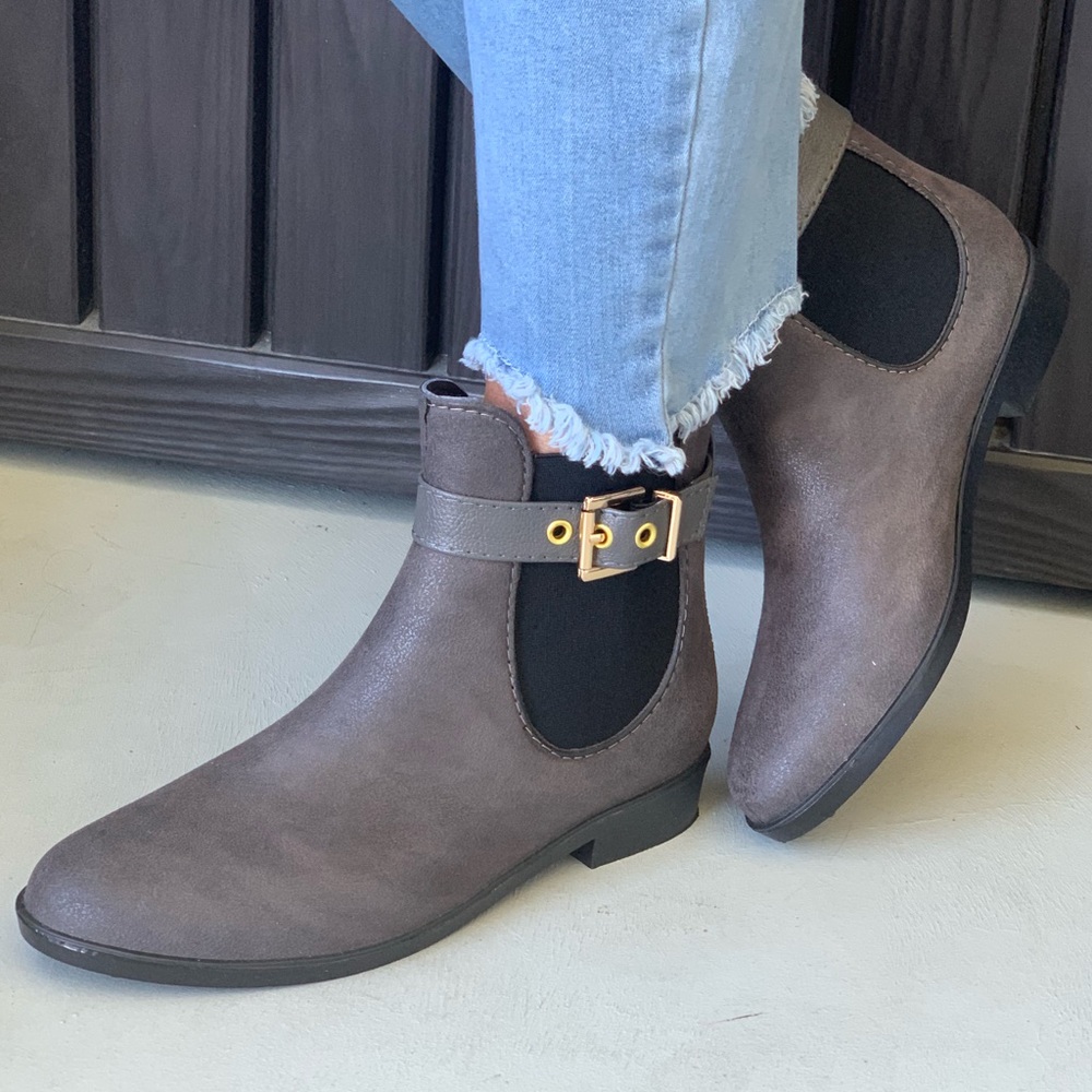 Charcoal Water Resistant Chelsea Ankle Boots - Picture 3 of 5